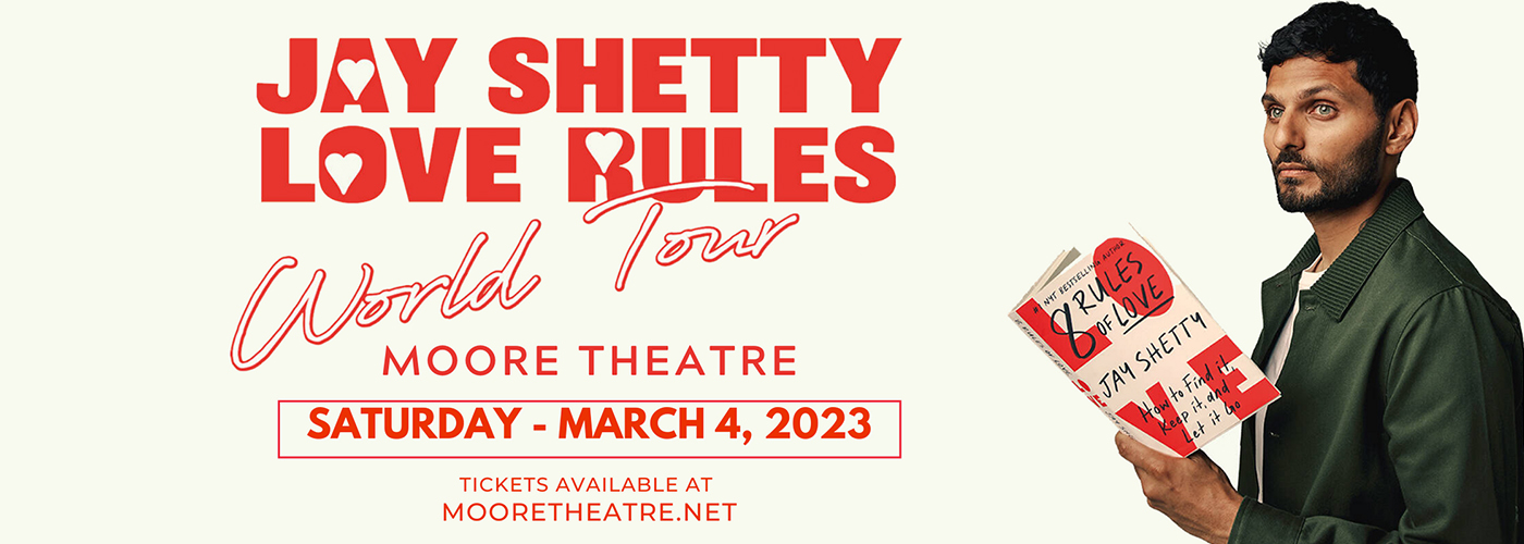 Jay Shetty at Moore Theatre tickets Jay Shetty at Moore Theatre