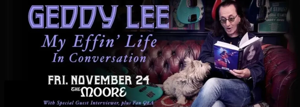 Geddy Lee - My Effin' Life In Conversation at Moore Theatre - WA