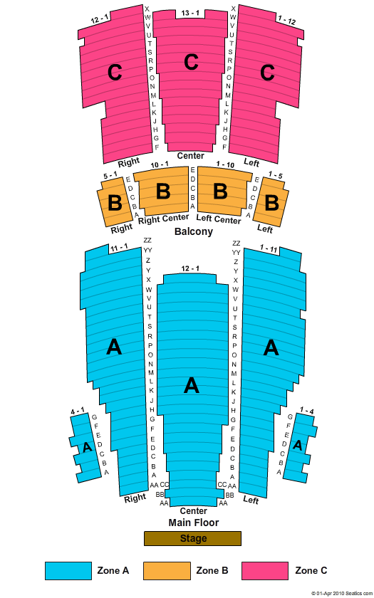 Moore Theatre Seating Chart Seattle Washington